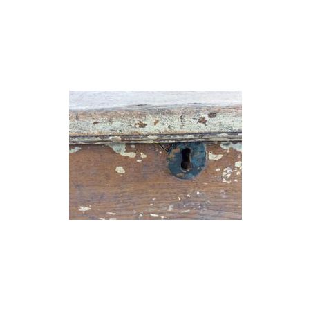 Antike georgische Ulmenholz Truhe