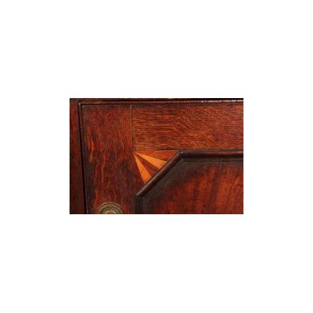 Antikes Breakfront Sideboard aus Eiche und Mahagoni