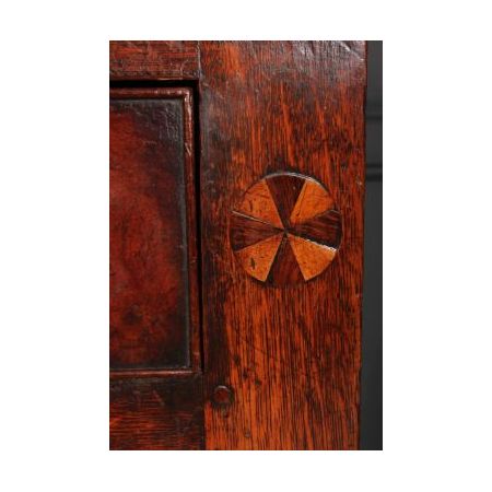 Antikes Breakfront Sideboard aus Eiche und Mahagoni