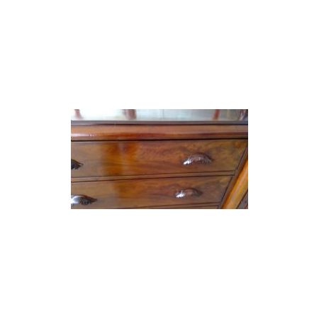 Antikes Mahagoni Sideboard mit Spiegel im Viktorianischen Stil