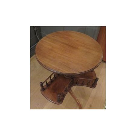 Mahagoni Weintisch mit Revolving Bücherregal im Viktorianischen Stil