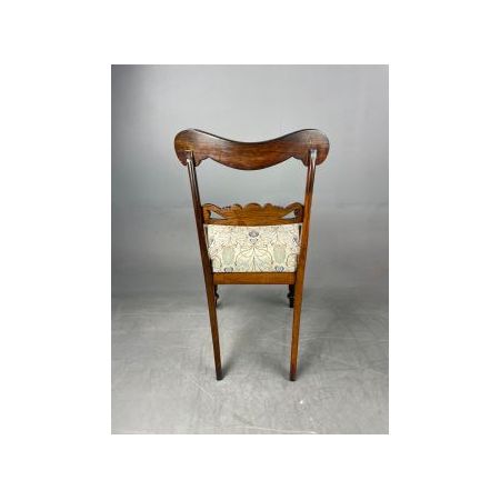 Antiker Satz von vier englischen Esszimmerstühlen aus Rosenholz aus der Regency Epoche