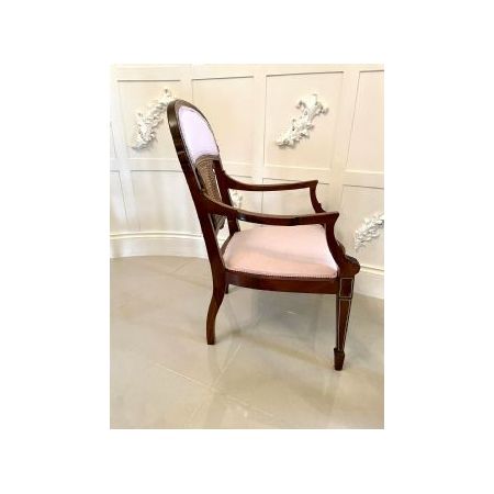 Antiker Mahagoni Stuhl im Georgianischen Stil mit Intarsien