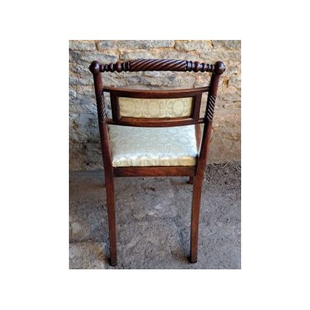 Antiker Satz von 10 Englischen ropeback Stühlen aus massivem Palisanderholz aus der regency Epoche