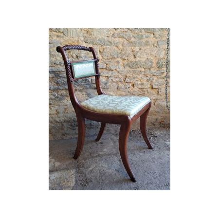 Antiker Satz von 10 Englischen ropeback Stühlen aus massivem Palisanderholz aus der regency Epoche