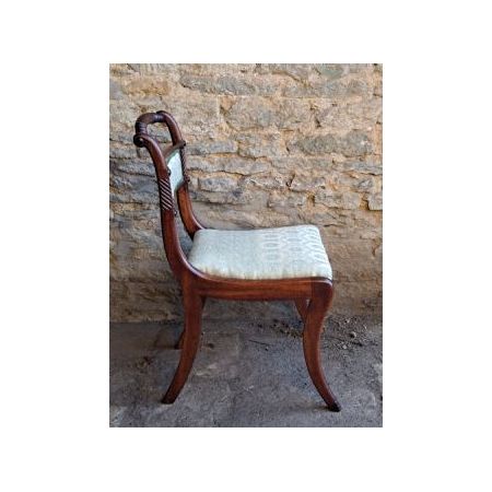 Antiker Satz von 10 Englischen ropeback Stühlen aus massivem Palisanderholz aus der regency Epoche