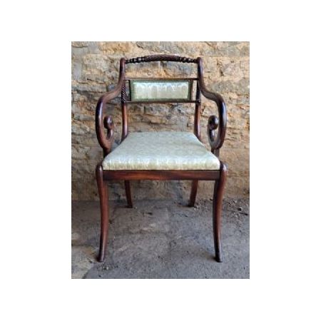 Antiker Satz von 10 Englischen ropeback Stühlen aus massivem Palisanderholz aus der regency Epoche