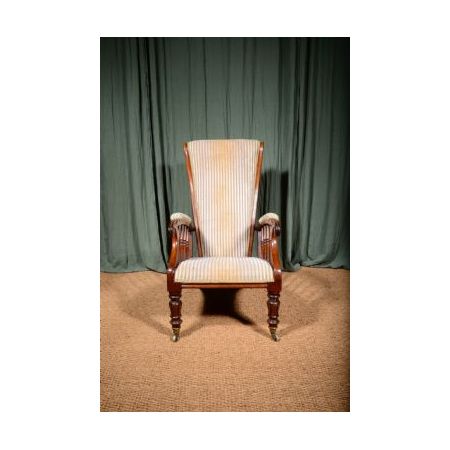 Antiker viktorianischer Armlehnstuhl aus der Viktorianischen Epoche aus Massivholz