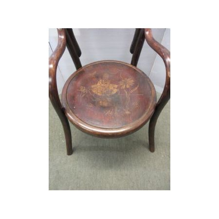 Antiker Kinder-Bentwood-Armlehnstuhl aus Massivholz