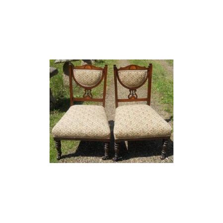 Ein Paar Antike Mahagoni Stühle / nursing chairs aus der Edwardianischen Epoche