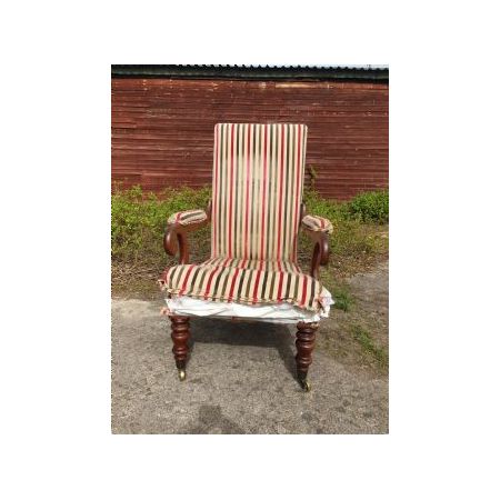 Antiker regency Sessel aus massivem Mahagoni