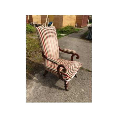 Antiker regency Sessel aus massivem Mahagoni