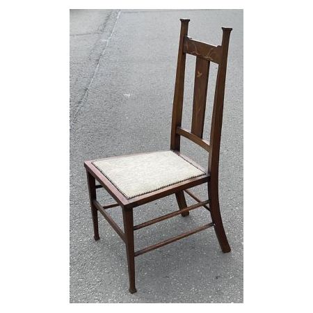 Mahagoni Stuhl / single chair im Art Nouveau Stil mit Intarsien