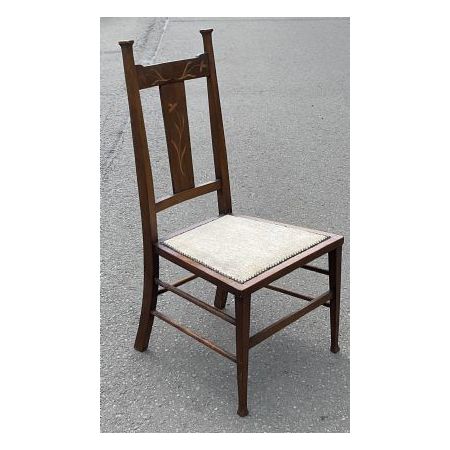 Mahagoni Stuhl / single chair im Art Nouveau Stil mit Intarsien