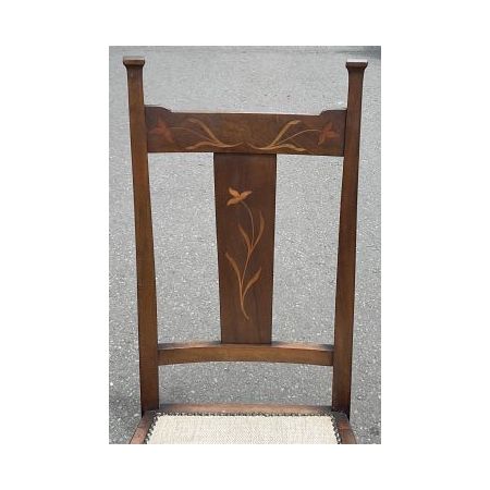 Mahagoni Stuhl / single chair im Art Nouveau Stil mit Intarsien