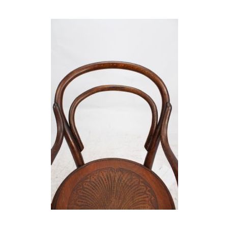 Antiker Edwardianischer Armlehnstuhl aus bentwood von j & j kohn