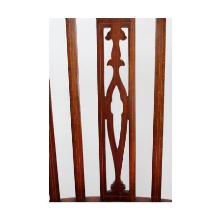 Antiker Mahagoni Stuhl / tub chair aus der Edwardianischen Epoche mit Intarsien