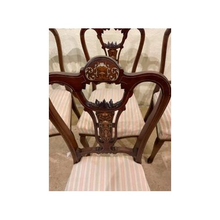 Set aus vier antiken Stühlen / salon chairs aus der Viktorianischen Epoche