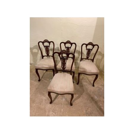 Set aus vier antiken Stühlen / salon chairs aus der Viktorianischen Epoche