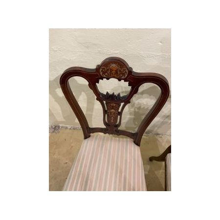 Set aus vier antiken Stühlen / salon chairs aus der Viktorianischen Epoche