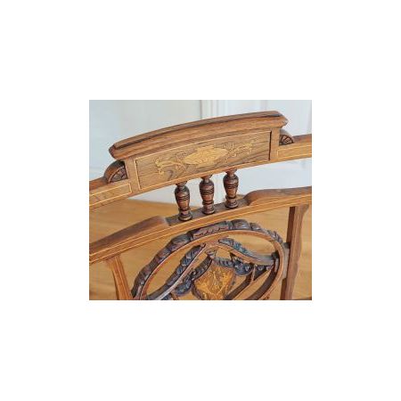 Palisander Stuhl / salon chair aus der viktorianischen Epoche mit Intarsien