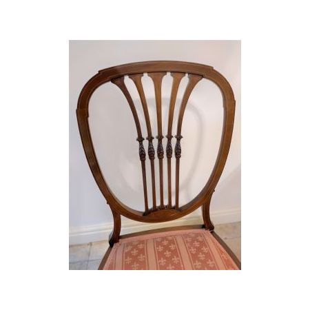 Ein Paar Stühle / bedroom chairs mit Intarsien