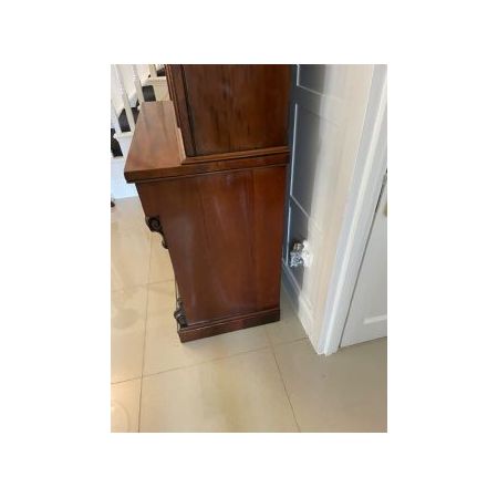 Antiker viktorianischer Bücherschrank aus Massivem Mahagoni