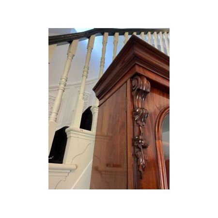 Antiker viktorianischer Bücherschrank aus Massivem Mahagoni