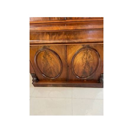 Antiker viktorianischer Bücherschrank aus Massivem Mahagoni