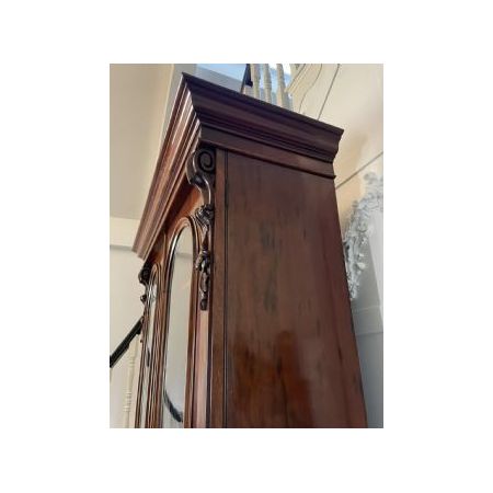 Antiker viktorianischer Bücherschrank aus Massivem Mahagoni