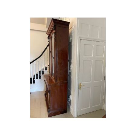 Antiker viktorianischer Bücherschrank aus Massivem Mahagoni