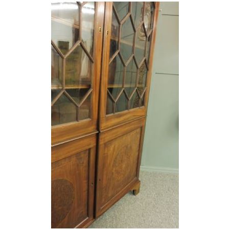 Antiker georgianischer Bücherschrank / Vitrine aus Mahagoniholz