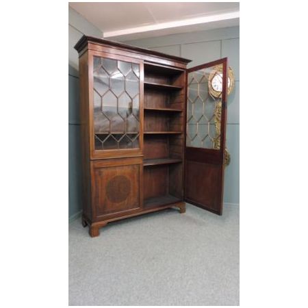 Antiker georgianischer Bücherschrank / Vitrine aus Mahagoniholz