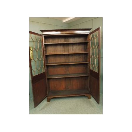 Antiker georgianischer Bücherschrank / Vitrine aus Mahagoniholz