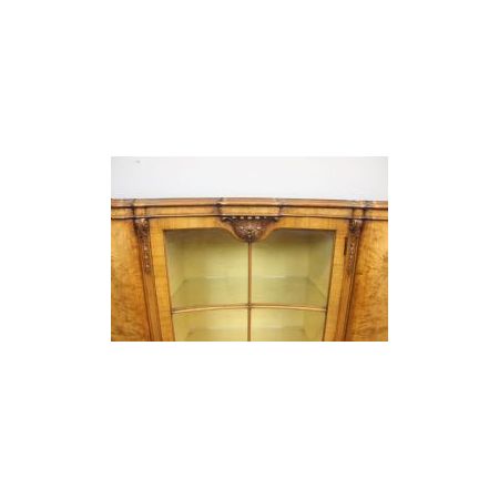 Antike Nussbaum-Vitrine / antique burr walnut side cabinet