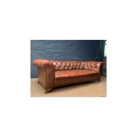 a very attractive victorian leather chesterfield circa 1880-1895 Viktorianisches Chesterfieldsofa aus Leder