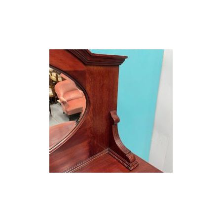 Antikes Edwardianisches Sideboard mit Spiegel