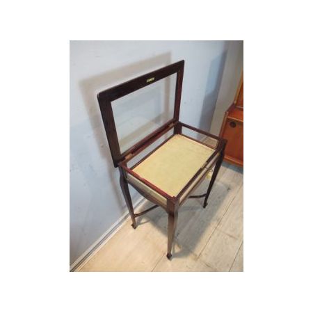 Antiker Edwardianischer Schmuck Schaukasten aus Mahagoni