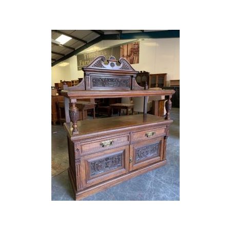 Viktorianische Etagère aus Eichenholz