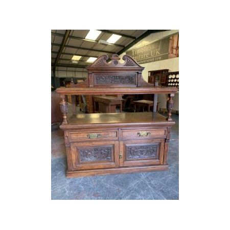 Viktorianische Etagère aus Eichenholz