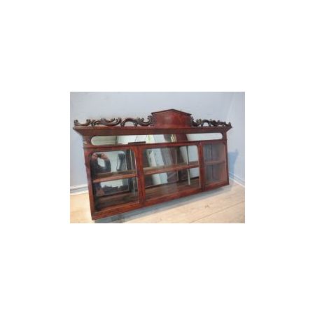 toller Ausstellungskasten, Wandvitrine / show case aus Mahagoni mit Spiegel