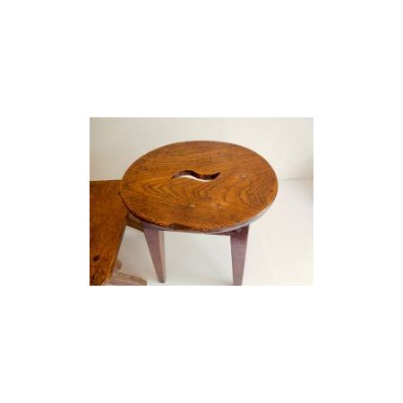 Georgianischer Hocker, Stuhl / X-shaped stool aus Ulme/Rüster und Eiche