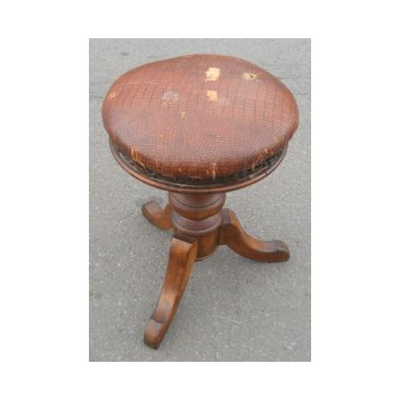 Antiker Viktorianischer Klavierhocker, Stuhl / piano stool aus Nussbaumholz