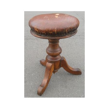 Antiker Viktorianischer Klavierhocker, Stuhl / piano stool aus Nussbaumholz