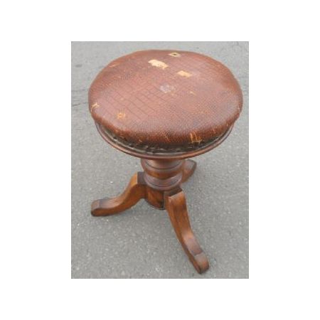 Antiker Viktorianischer Klavierhocker, Stuhl / piano stool aus Nussbaumholz