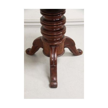 Antiker Klavierhocker, Stuhl / piano stool mit grünem Leder höhenverstellbar