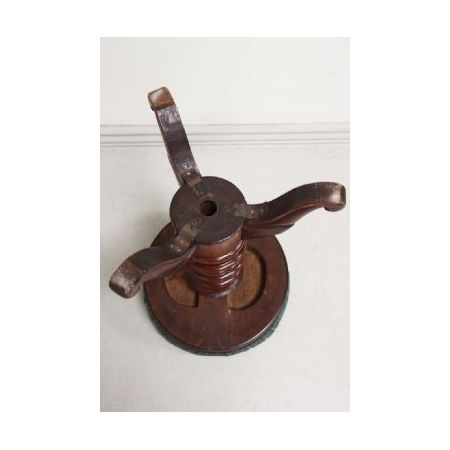 Antiker Klavierhocker, Stuhl / piano stool mit grünem Leder höhenverstellbar