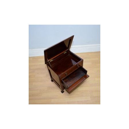 Antiker einzigartiger Arts and Crafts Klavierhocker, Klavierstuhl / piano stool aus Mahagoni