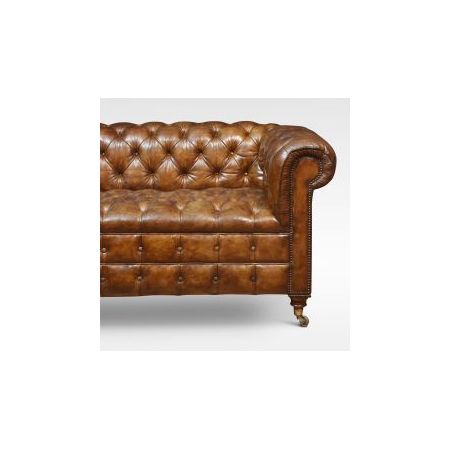 Antikes Chesterfieldsofa in braun aus dem 19. Jahrhundert