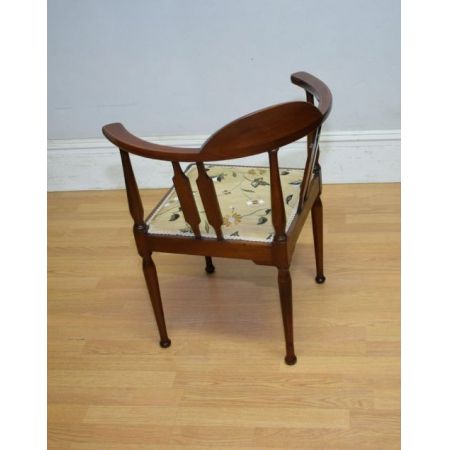 Wundervoller, antiker Edwardianischer Eckstuhl / cornerchair mit Intarsien aus Mahagoni